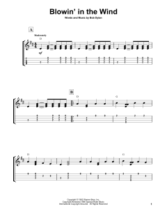 Blowin' In The Wind von Bob Dylan (Download) 