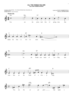 All The Things You Are von Jerome Kern (Download) 