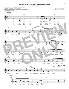 Between The Devil And The Deep Blue Sea von Ted Koehler (Download) 