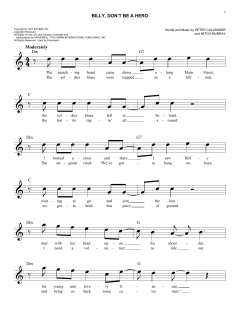 Billy, Don't Be A Hero von Mitch Murray (Download) 