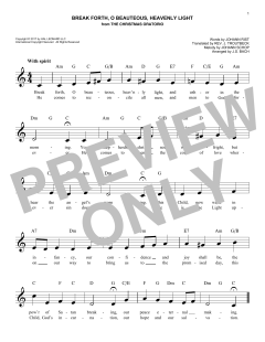 Break Forth, O Beauteous, Heavenly Light von Johann Sebastian Bach (Download) 