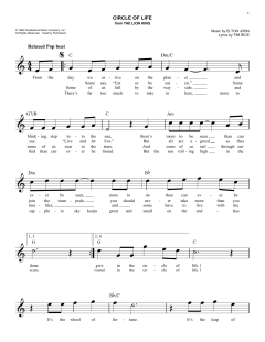 Circle Of Life von Elton John (Download) 