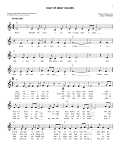 Coat Of Many Colors von Dolly Parton (Download) 