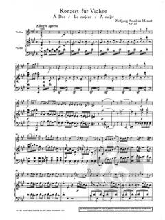 Konzert A-Dur KV 219 von Wolfgang Amadeus Mozart 