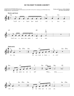 Do You Want To Know A Secret? von The Beatles (Download) 