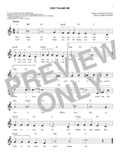 Don't Blame Me von Jimmy McHugh (Download) 