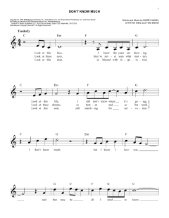 Don't Know Much von Tom Snow (Download) 