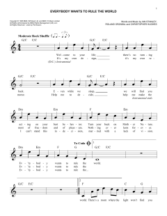 Everybody Wants To Rule The World von Tears For Fears (Download) 