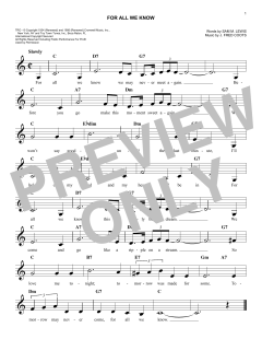 For All We Know von Fred Coots (Download) 