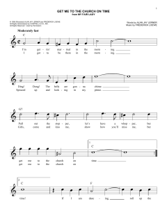 Get Me To The Church On Time von Alan Jay Lerner (Download) 