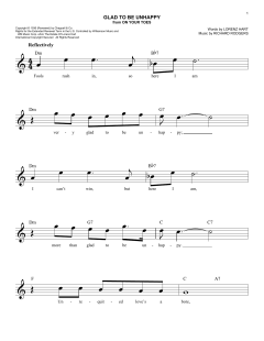 Glad To Be Unhappy von Richard Rodgers (Download) 