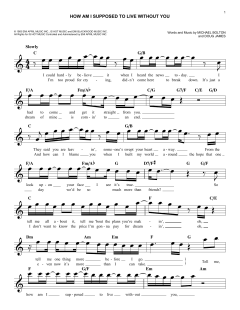 How Am I Supposed To Live Without You von Michael Bolton (Download) 