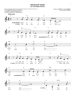 I Believe My Heart von David Zippel (Download) 