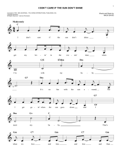 I Don't Care If The Sun Don't Shine von Patti Page (Download) 