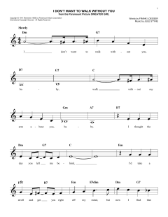 I Don't Want To Walk Without You von Jule Styne (Download) 