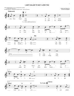 I Just Called To Say I Love You von Stevie Wonder (Download) 