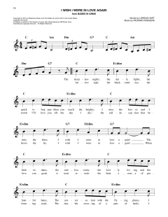 I Wish I Were In Love Again von Lorenz Hart (Download) 