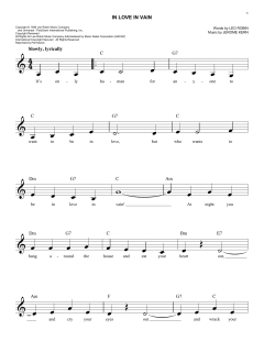 In Love In Vain von Jerome Kern (Download) 