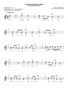 It Never Entered My Mind von Richard Rodgers (Download) 