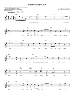 It's Not For Me To Say von Johnny Mathis (Download) 