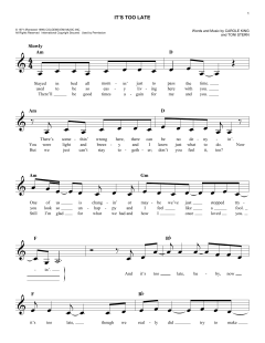 It's Too Late von Carole King (Download) 