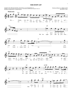 Kiss On My List von Hall & Oates (Download) 