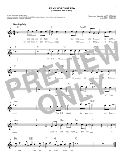 Let My Words Be Few von Matt Redman (Download) 