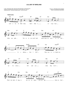 Lullaby Of Birdland von George Shearing (Download) 