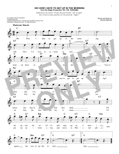 Oh! How I Hate To Get Up In The Morning von Irving Berlin (Download) 