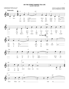 On The Street Where You Live von Alan Jay Lerner (Download) 