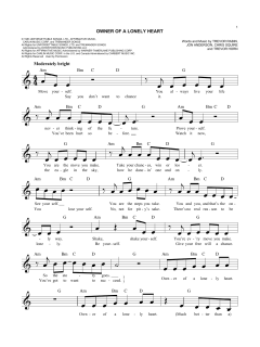 Owner Of A Lonely Heart von Yes (Download) 