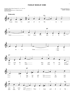 Paddlin' Madelin' Home von Harry Woods (Download) 