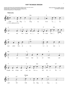 Puff The Magic Dragon von Peter, Paul & Mary (Download) 