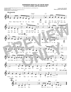 Raindrops Keep Fallin' On My Head von Hal David (Download) 