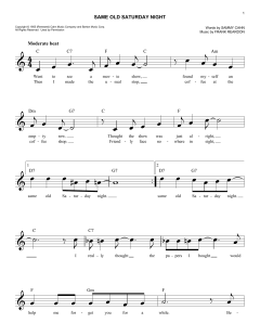 Same Old Saturday Night von Sammy Cahn (Download) 