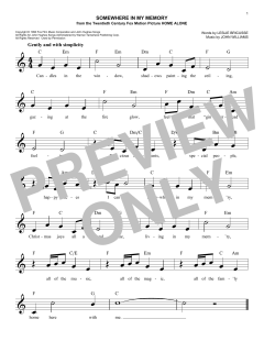 Somewhere In My Memory von John Williams (Download) 