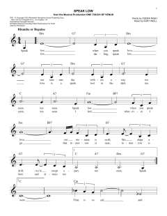 Speak Low von Kurt Weill (Download) 