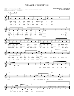 The Ballad Of John And Yoko von The Beatles (Download) 