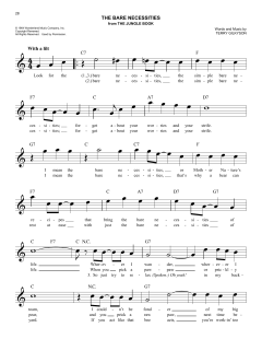 The Bare Necessities von Terry Gilkyson (Download) 