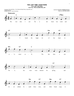 The Last Time I Saw Paris von Jerome Kern (Download) 