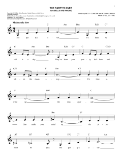 The Party's Over von Jule Styne (Download) 