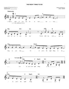 The Right Thing To Do von Carly Simon (Download) 