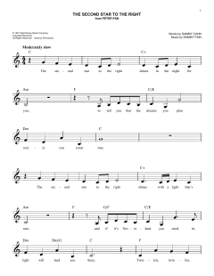The Second Star To The Right von Sammy Cahn (Download) 