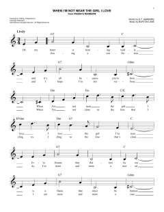 When I'm Not Near The Girl I Love von Burton Lane (Download) 