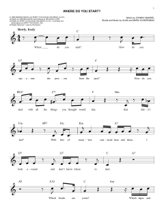 Where Do You Start? von Johnny Mandel (Download) 