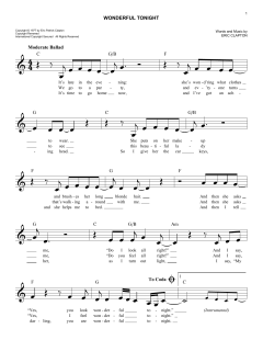 Wonderful Tonight von Eric Clapton (Download) 