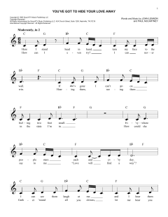 You've Got To Hide Your Love Away von The Beatles (Download) 