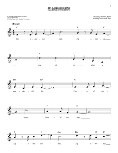 Zip-A-Dee-Doo-Dah von Ray Gilbert (Download) 