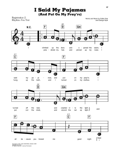 I Said My Pajamas von George Wyle (Download) 