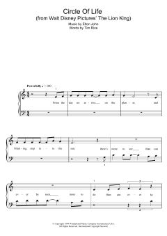Circle Of Life von Elton John (Download) 